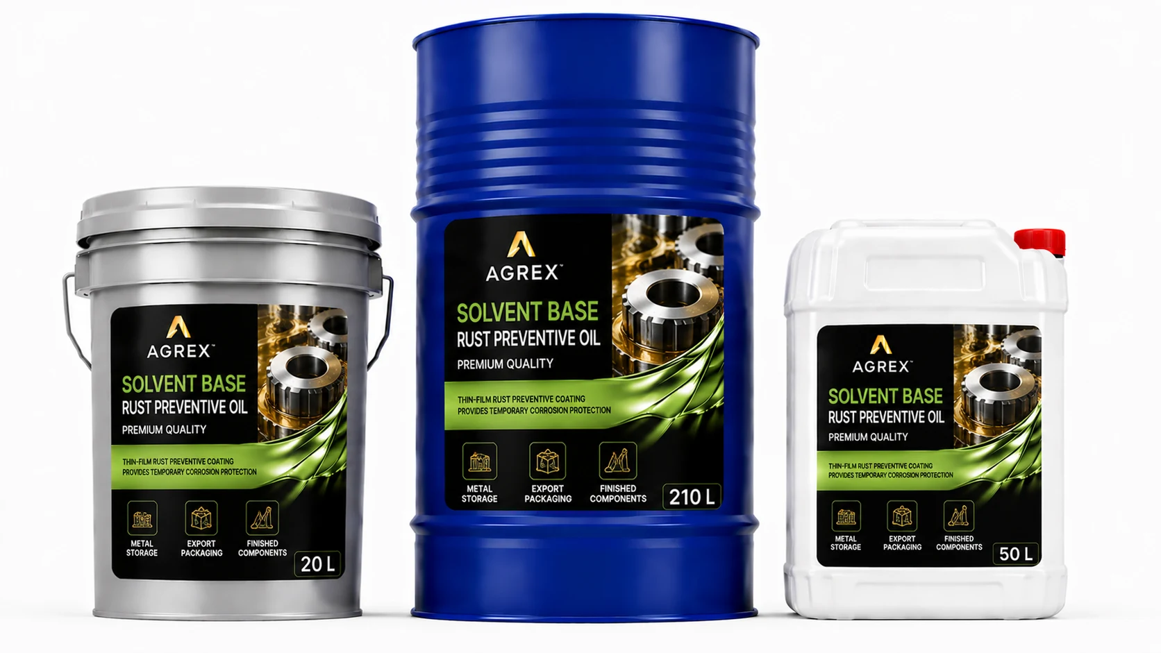 AGREX Solvent-Based Rust Preventive Oil package